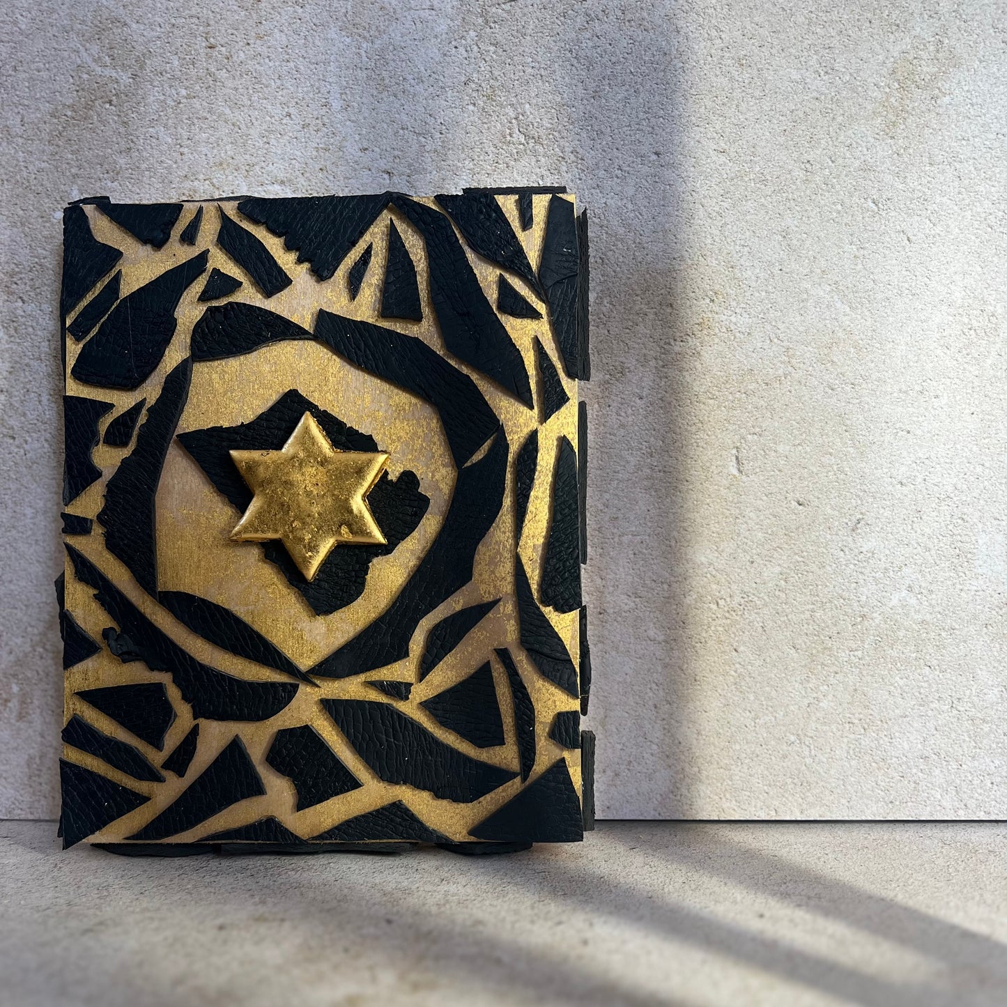24k Gold Leaf Star of David Wall Art