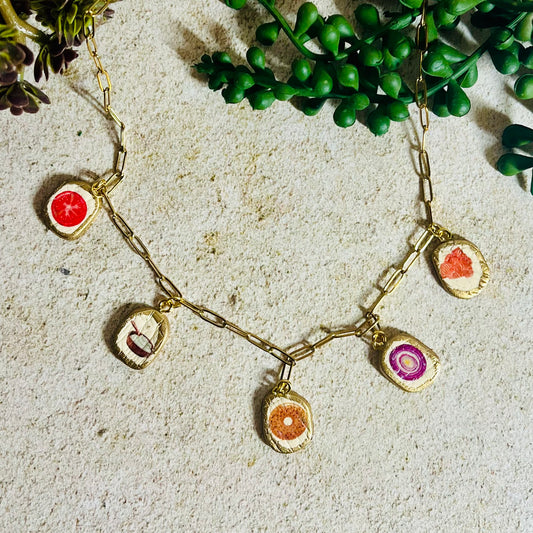 Lox Bagel Charm Necklace