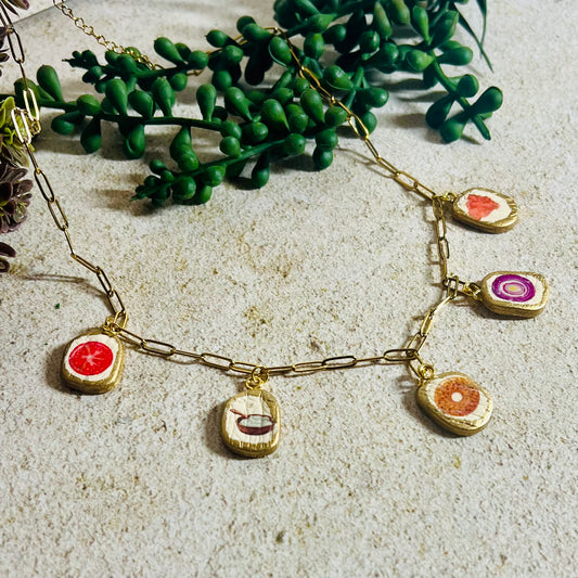 Lox Bagel Charm Necklace